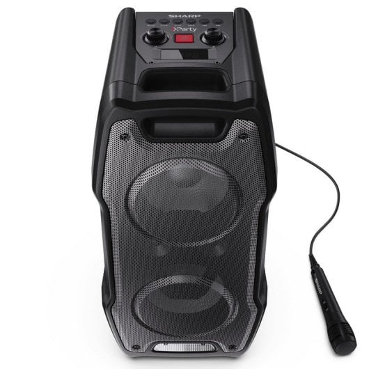 Sharp PS-931 Enceintes de fête avec microphone TWS Bluetooth 5.3 2xUSB, 2x6,3 mm Lumière RVB, 180W 13 heures Noir.
