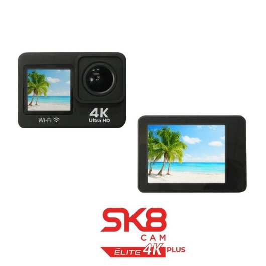 Caméra de sport SK8 Cam Elite 4K Plus UltraHD 4K 60FPS WiFi Noir