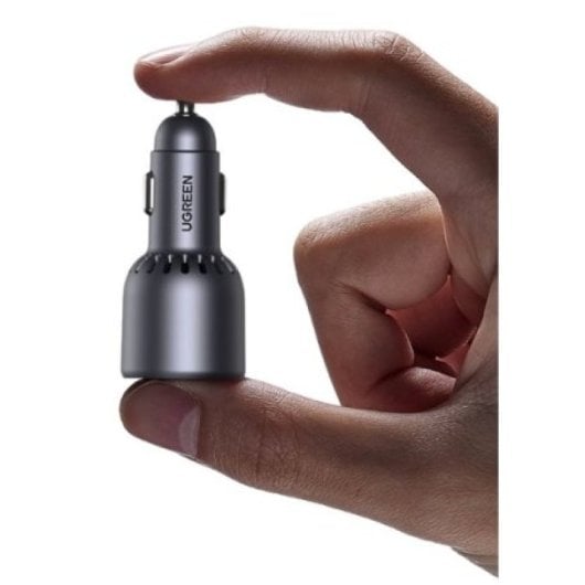 Chargeur de voiture rapide UGREEN 35024 75 W 2 ports USB-C et 1 port USB-A. Pour iPhone 16/15/14, Samsung Galaxy S24/23, Métal