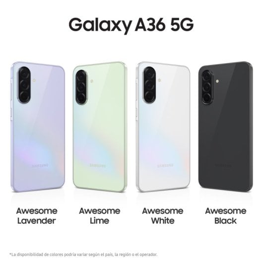 Samsung Galaxy A36 5G 6GB/128GB Smartphone 6.7" Super AMOLED 50MP 5000mAh 45W Android 15 Negro