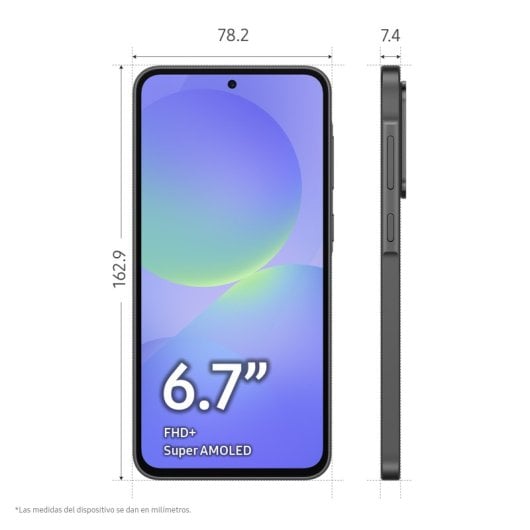 Samsung Galaxy A36 5G 6GB/128GB Smartphone 6.7" Super AMOLED 50MP 5000mAh 45W Android 15 Negro