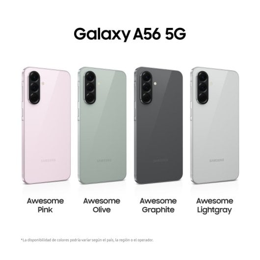 Samsung Galaxy A56 5G 8GB/128GB Smartphone 6.7" Super AMOLED 50MP 5000mAh 45W Android 15 Negro