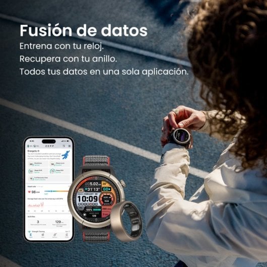 Bague connectée Amazfit Helio Ring taille 8 60,3 mm titane or