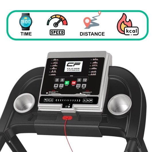 Clover Fitness B6 Smart Tapis Roulant Pieghevole Compatto Macchina da Camminata 2.0HP Fino a 100Kg Nero