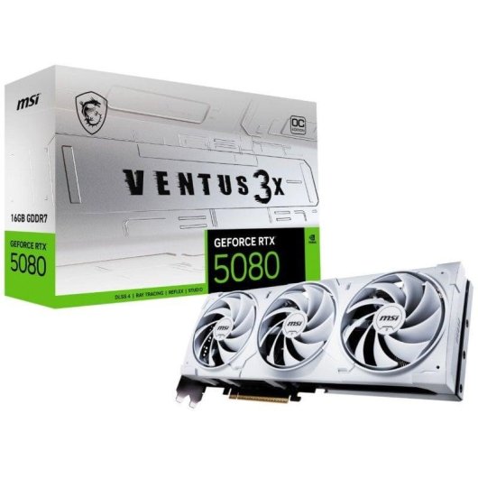 Carte Graphique MSI GeForce RTX 5080 VENTUS 3X OC 16GB GDDR7 Reflex 2 RTX AI DLSS4