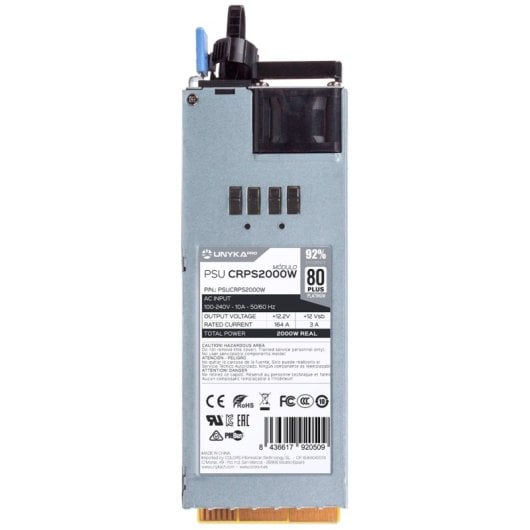 UNYKAch CRPS 2000WR Fonte de Alimentação Redundante 2000W 80 Plus Platinum
