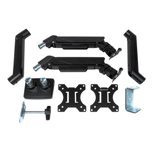 UNYKAch Soporte Doble de Escritorio con Resorte de Gas para Monitores 13-32"