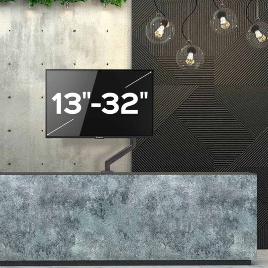 Unykach UK1478 Suporte de Secretária com Mola a Gás para Monitor 13-32"