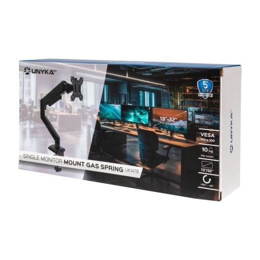 Unykach UK1478 Suporte de Secretária com Mola a Gás para Monitor 13-32"