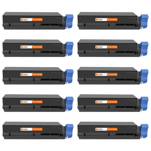 PcCom Essential OKI B410/B420/B430/B440/MB460/MB470/MB480 Tóner Compatible Negro Pack 10