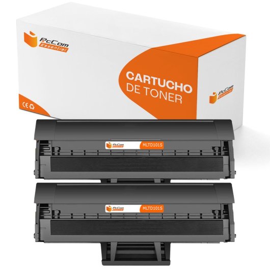 PcCom Essential Samsung MLT-D101S Tóner Compatible Negro Pack 2