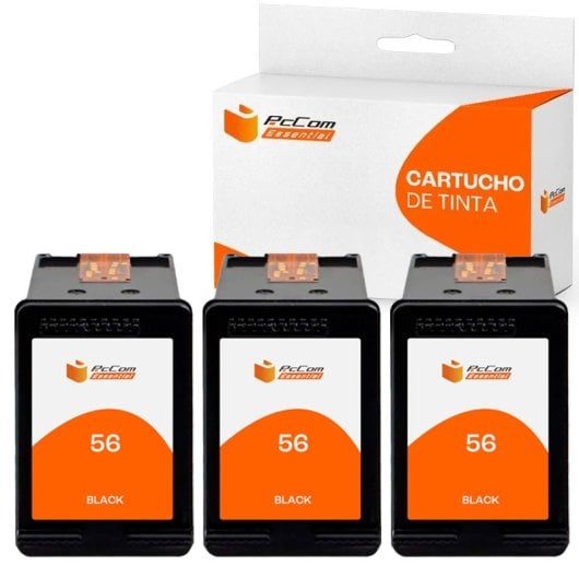 PcCom Essential HP 56 Cartucho Tinta Compatible Negro Pack 3