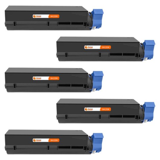 PcCom Essential OKI B432/B512/MB492/MB562/45807111 Tóner Compatible Negro Pack 5