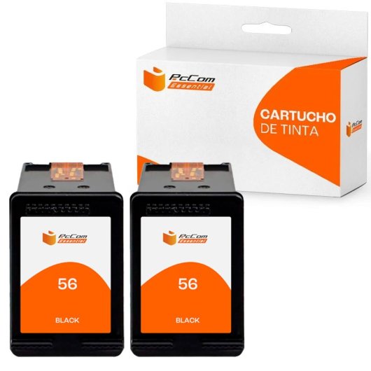 PcCom Essential HP 56 Cartucho Tinta Compatible Negro Pack 2