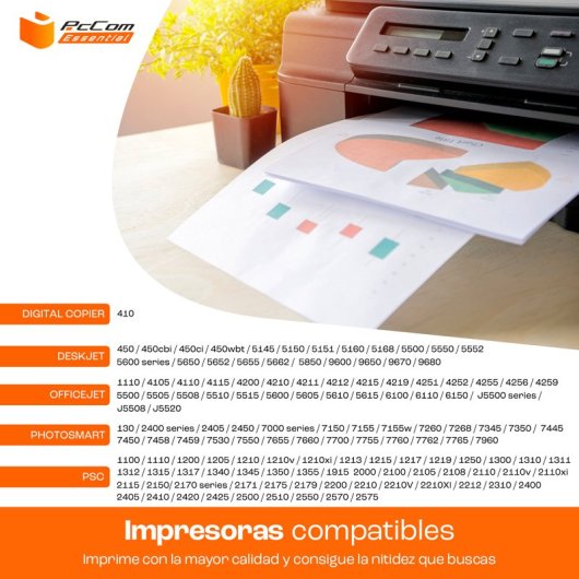 PcCom Essential HP 56 Cartucho Tinta Compatible Negro Pack 2