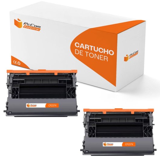 PcCom Essential HP CF237X/37X Tóner Compatible Negro Pack 2