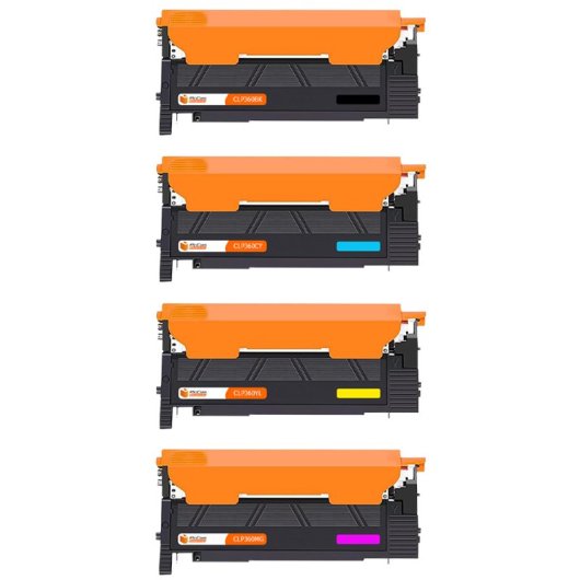 PcCom Essential Samsung CLT-K406S/CLT-C406S/CLT-M406S/CLT-Y406S/CLP360/CLX3305 Tóner Compatible Negro/Cian/Magenta/Amari