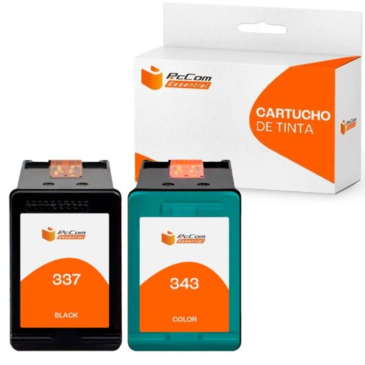 PcCom Essential HP 337/343 Cartucho Tinta Compatible Negro/tricolor Pack 2