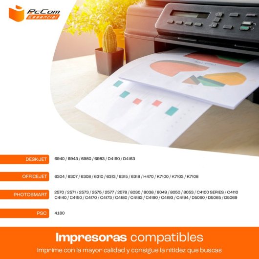 PcCom Essential HP 337/343 Cartucho Tinta Compatible Negro/tricolor Pack 2