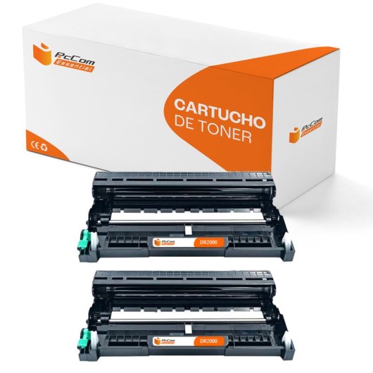 PcCom Essential Brother DR2000 Tambor Compatible Negro Pack 2