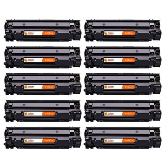PcCom Essential HP C4092A/92A Tóner Compatible Negro Pack 10