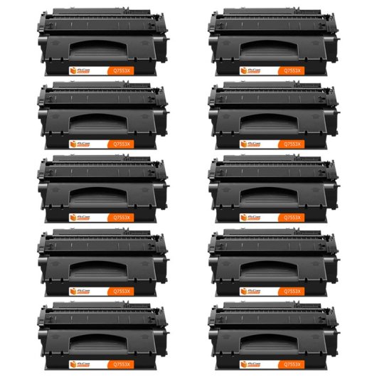 PcCom Essential HP Q7553X/53X Tóner Compatible Negro Pack 10