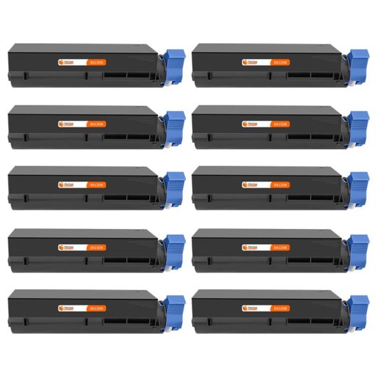PcCom Essential OKI B432/B512/MB492/MB562/45807111 Tóner Compatible Negro Pack 10