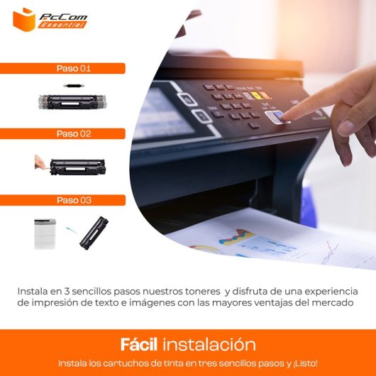 PcCom Essential HP CF287X/87X Tóner Compatible Negro Pack 2
