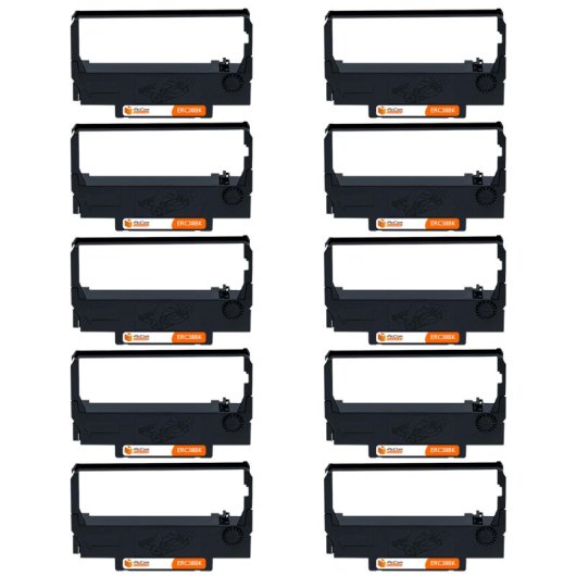 PcCom Essential Epson ERC38/ERC34/ERC30 Cinta Matricial Compatible Negro Pack 10