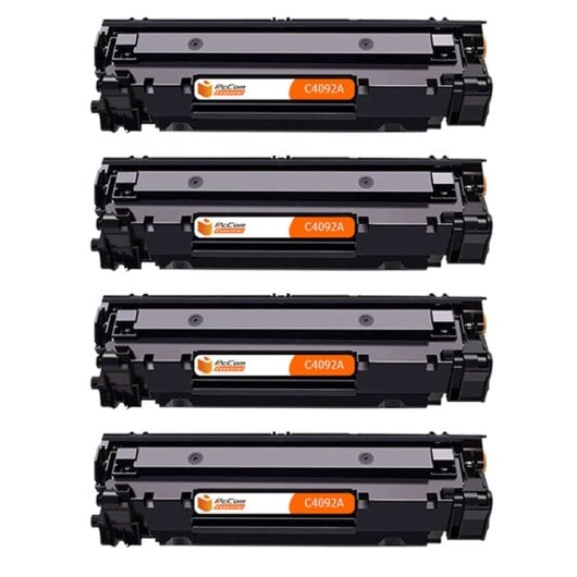 PcCom Essential HP C4092A/92A Tóner Compatible Negro Pack 4