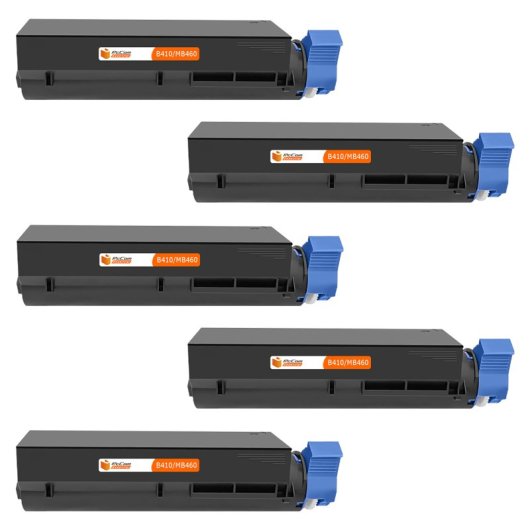 PcCom Essential OKI B410/B420/B430/B440/MB460/MB470/MB480 Tóner Compatible Negro Pack 5