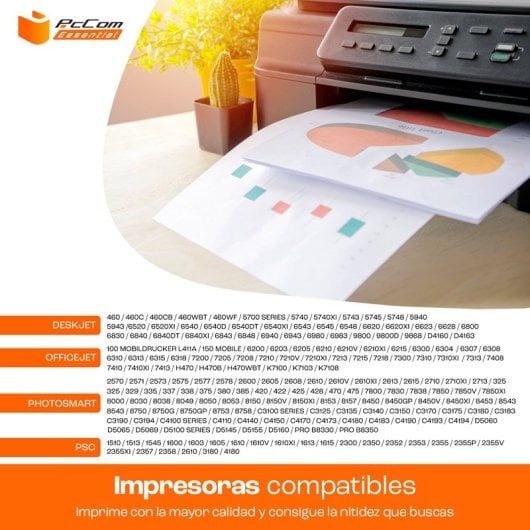 PcCom Essential HP 343 Cartucho Tinta Compatible Tricolor
