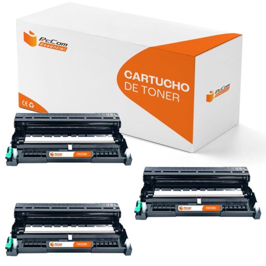 PcCom Essential Brother DR3300 Tambor Compatible Negro Pack 3
