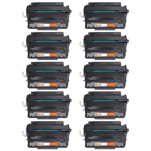 PcCom Essential HP CE255X/55X Tóner Compatible Negro Pack 10