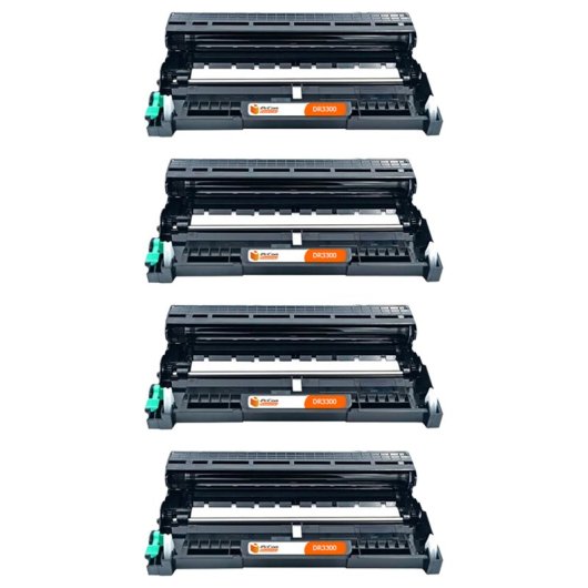 PcCom Essential Brother DR3300 Tambor Compatible Negro Pack 4