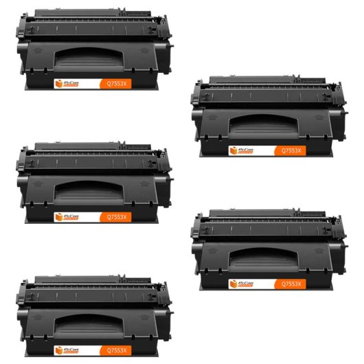 PcCom Essential HP Q7553X/53X Tóner Compatible Negro Pack 5