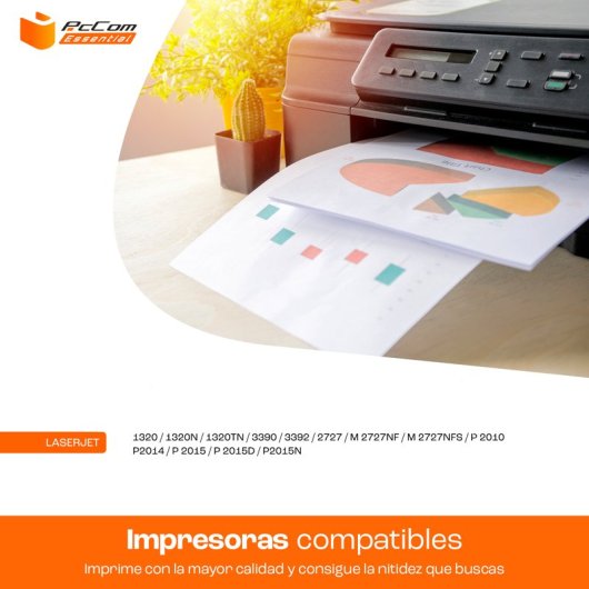 PcCom Essential HP Q7553X/53X Tóner Compatible Negro Pack 5