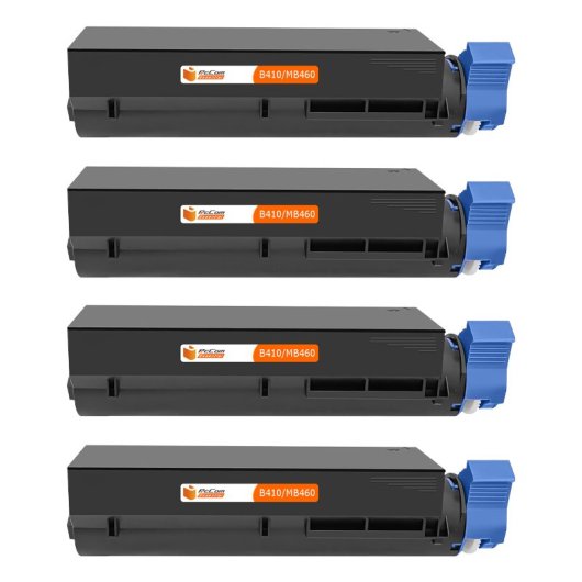 PcCom Essential OKI B410/B420/B430/B440/MB460/MB470/MB480 Tóner Compatible Negro Pack 4