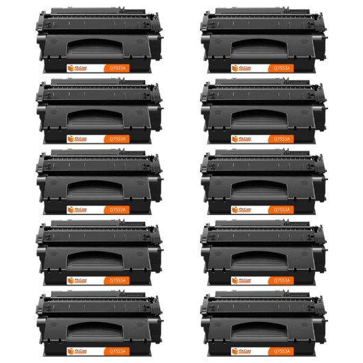 PcCom Essential HP Q7553A/53A Tóner Compatible Negro Pack 10