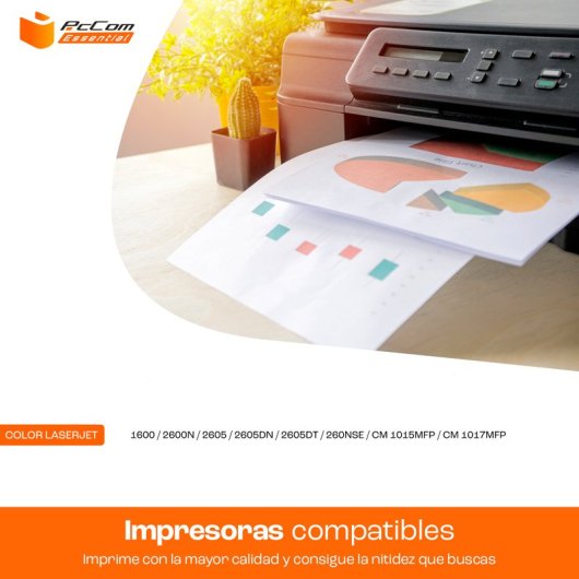 PcCom Essential HP Q6001A/124A Tóner Compatible Cian