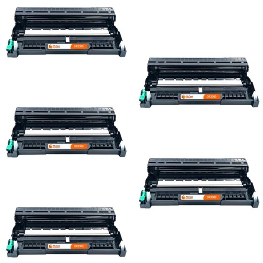 PcCom Essential Brother DR3300 Tambor Compatible Negro Pack 5