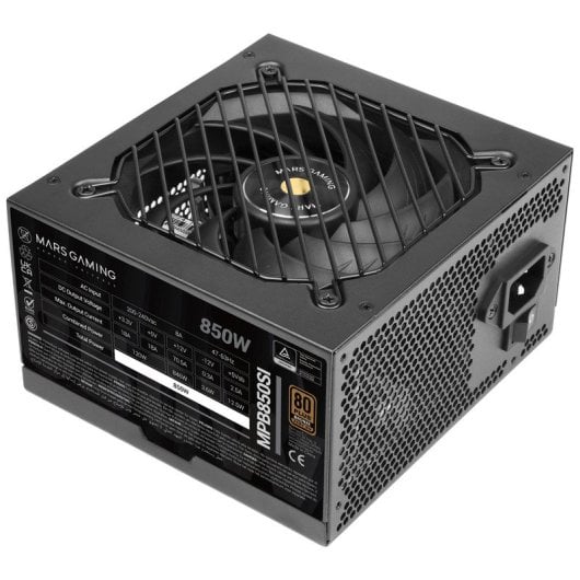 Mars Gaming MPB850SI Fonte de Alimentação ATX 850W 7 Anos de Garantia 80Plus Bronze 90% Preta