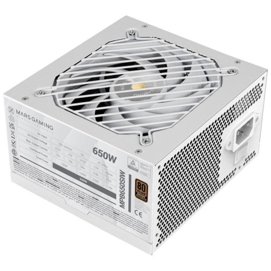 Mars Gaming Mpb650si Alimentatore Atx 650w 7 anni di garanzia 80plus Bronze 90% Bianco