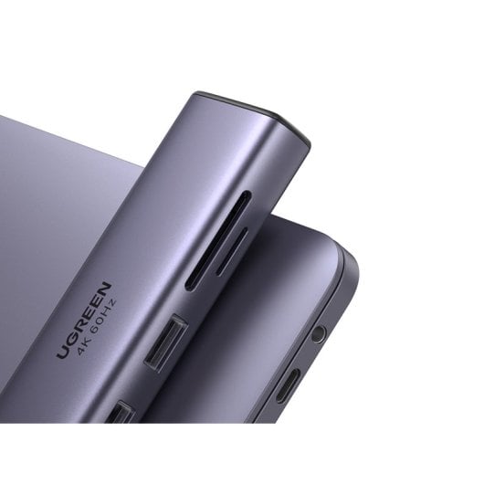 Ugreen 60515 Hub 7-em-1 USB-C para HDMI/3x USB 3.2/USB-C/SD/MicroSD Cinzento