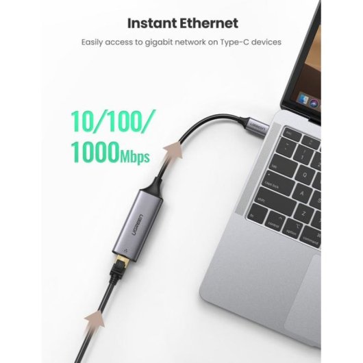 Ugreen 50737 Adaptador USB C-Ethernet 1000 Mbit/s Gris