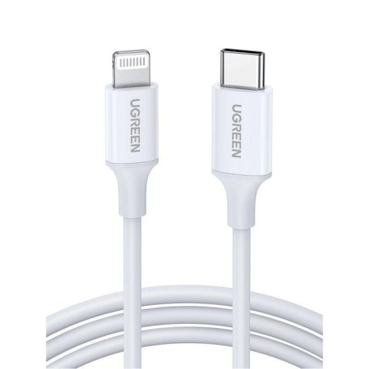 Lightning-Kabel Ugreen 10493 1 m USB-C zu Lightning Weiß MFI Schnellladen