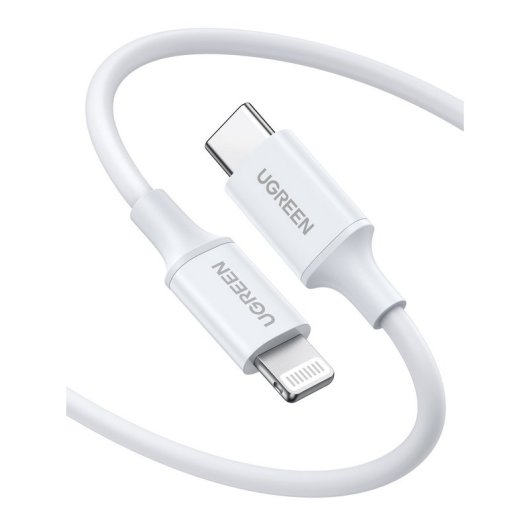 Ugreen USB-C-auf-Lightning-MFI-Kabel 1 m weiß