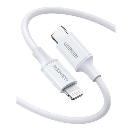 Lightning-Kabel Ugreen 10493 1 m USB-C zu Lightning Weiß MFI Schnellladen