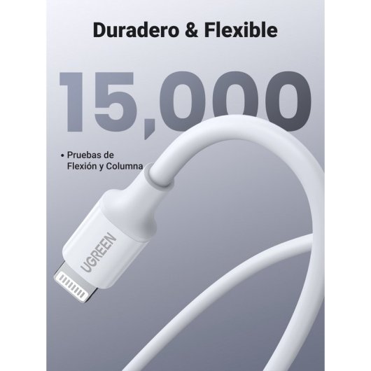 Ugreen USB-C-auf-Lightning-MFI-Kabel 1 m weiß