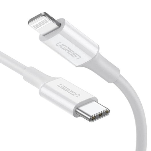 Lightning-Kabel Ugreen 10493 1 m USB-C zu Lightning Weiß MFI Schnellladen